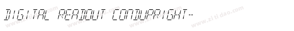 Digital Readout CondUpright字体转换